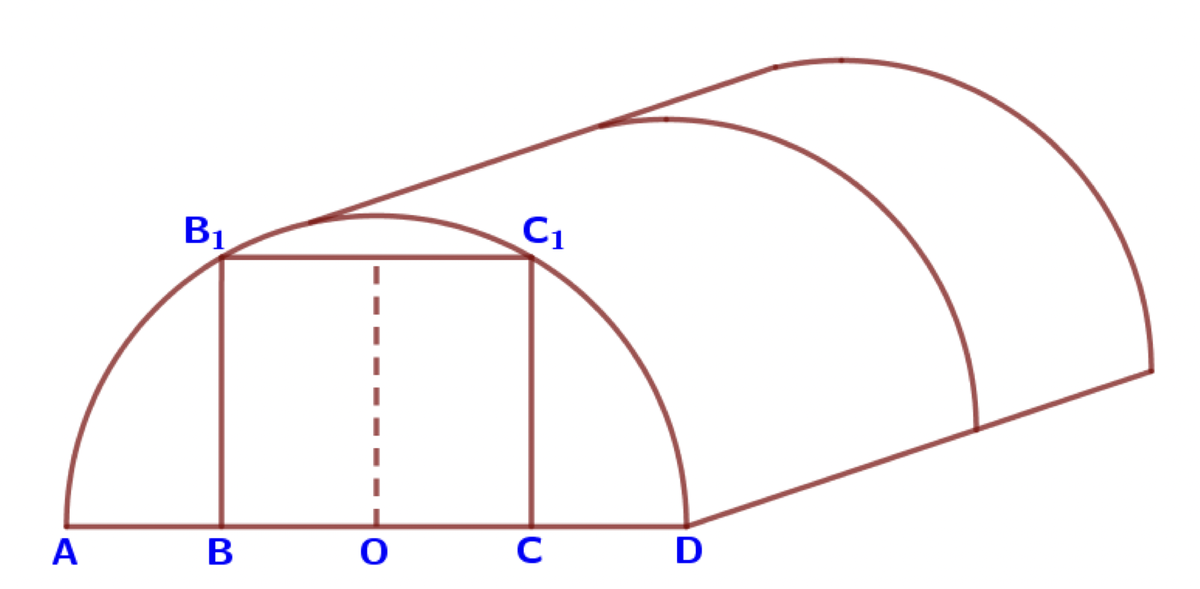 Теплица полуокружность. Теплицы ОГЭ. ОГЭ математика теплица. Теплицы тренировочный вариант.