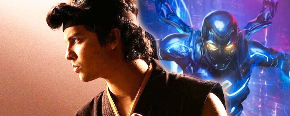 Постоянно развивающийся список фильмов DC скоро пополнит «Синий жук», который перенесет на большой экран историю Хайме Рейеса (Холо Маридуэньо). 
Так как до дебюта ленты еще больше года, производство еще ведется и поклонники получают кадры со съемочной площадки. Особенное внимание заслуживает костюм Синего жука в киновселенной DC.

В свежем видео со съемок, которое вы можете посмотреть ниже, видно, как Хайме в костюме подвешен около дома над группой правительственных агентов и пытается с ними поговорить.