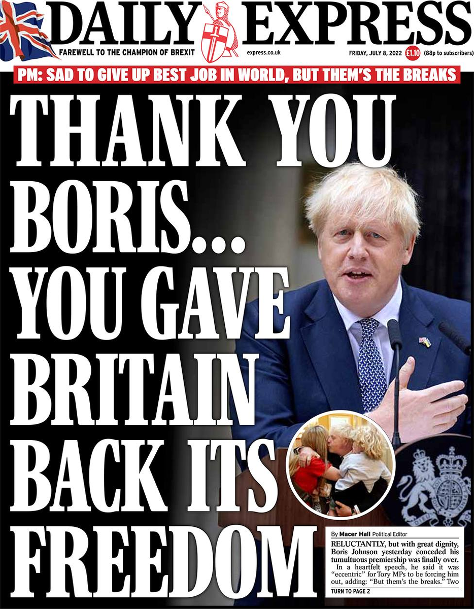 Daily Express - «Спасибо, Борис! Ты вернул Британии свободу»