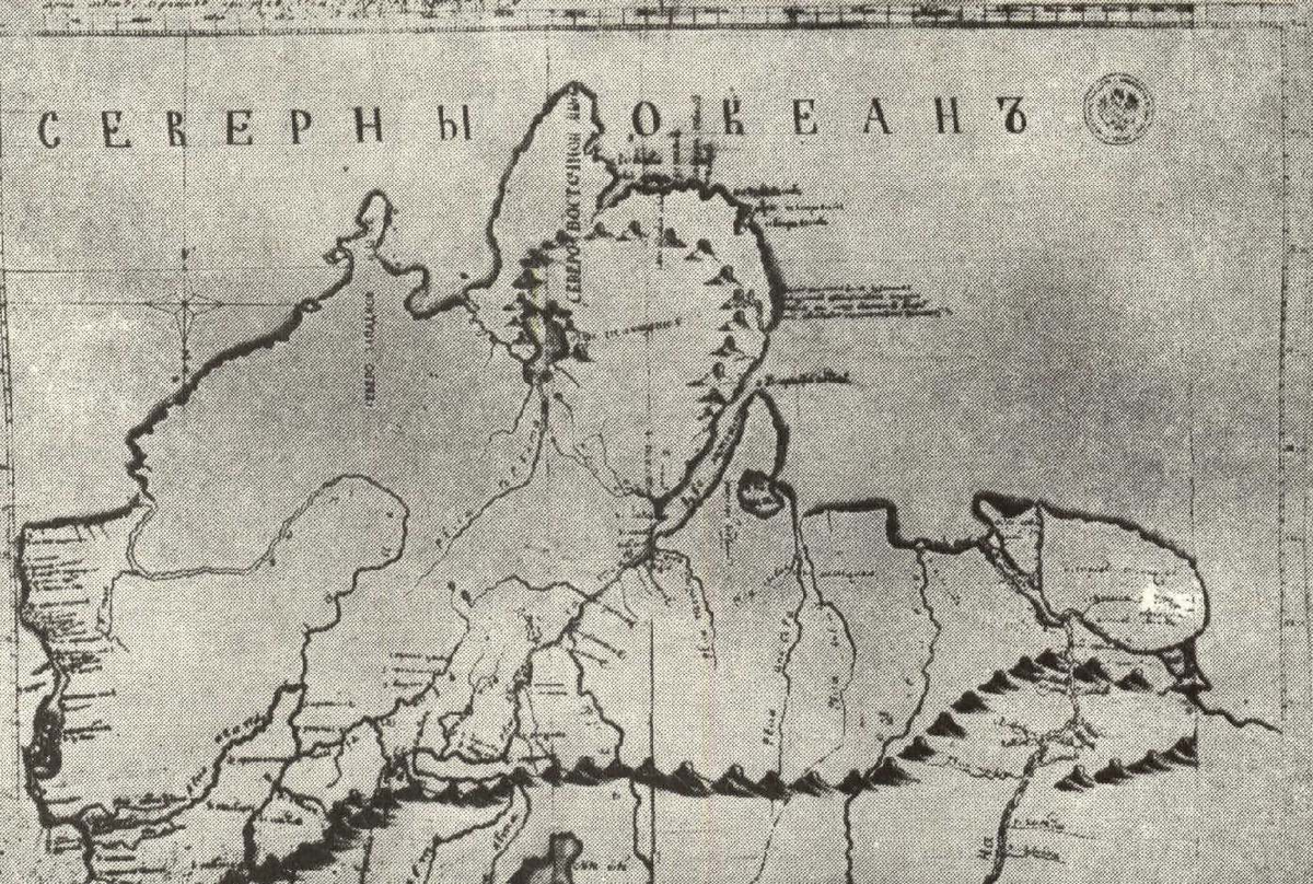 Карта Таймыра, созданная Харитоном Лаптевым