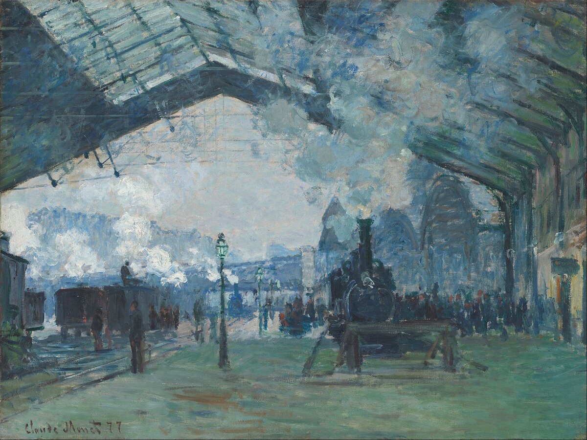   (Oscar-Claude Monet).  - (. Gare Saint-Lazare)