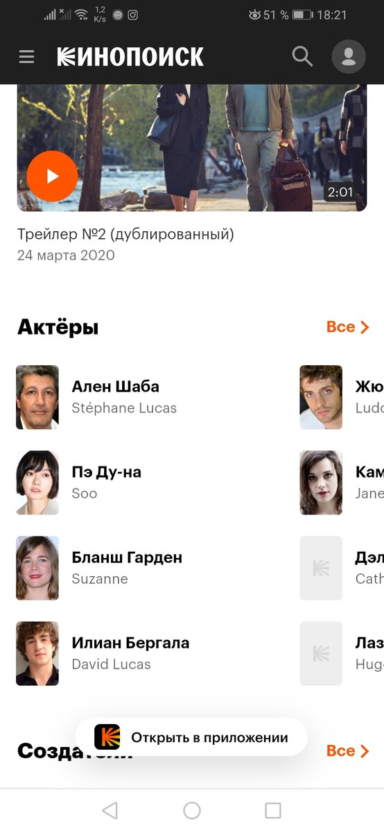 Актёрский состав.