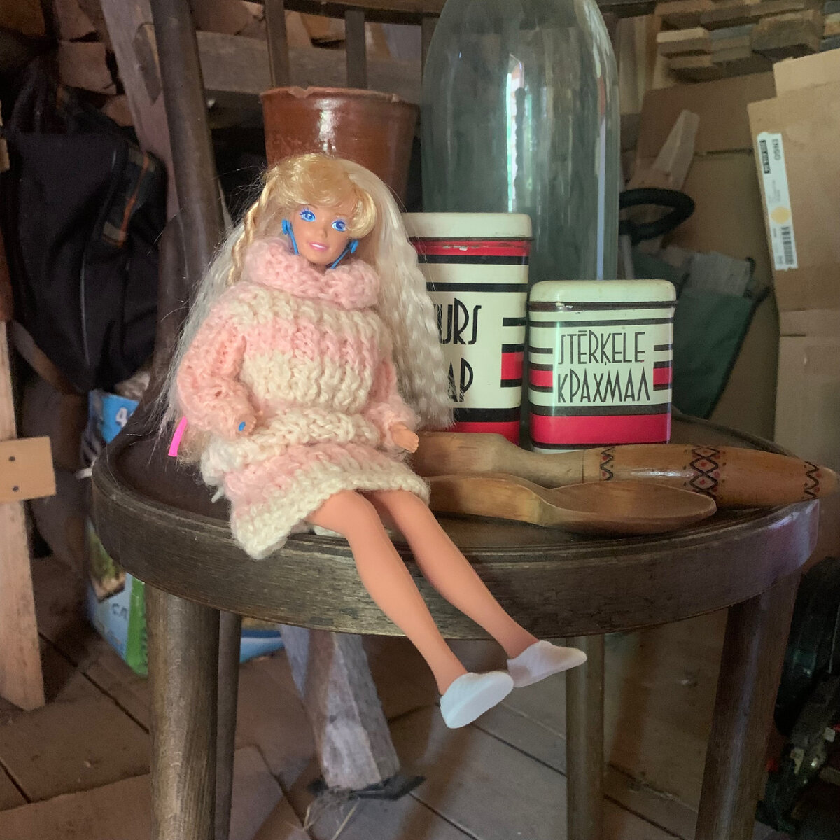 Связанный мамой комплект уцелел❤️ На другой кукле