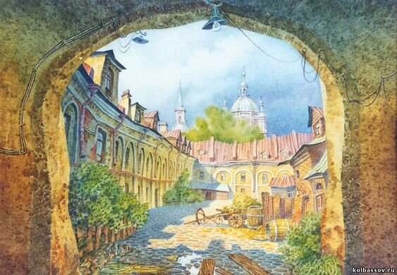 Акварельные работы В.Колбасова pinterest.com