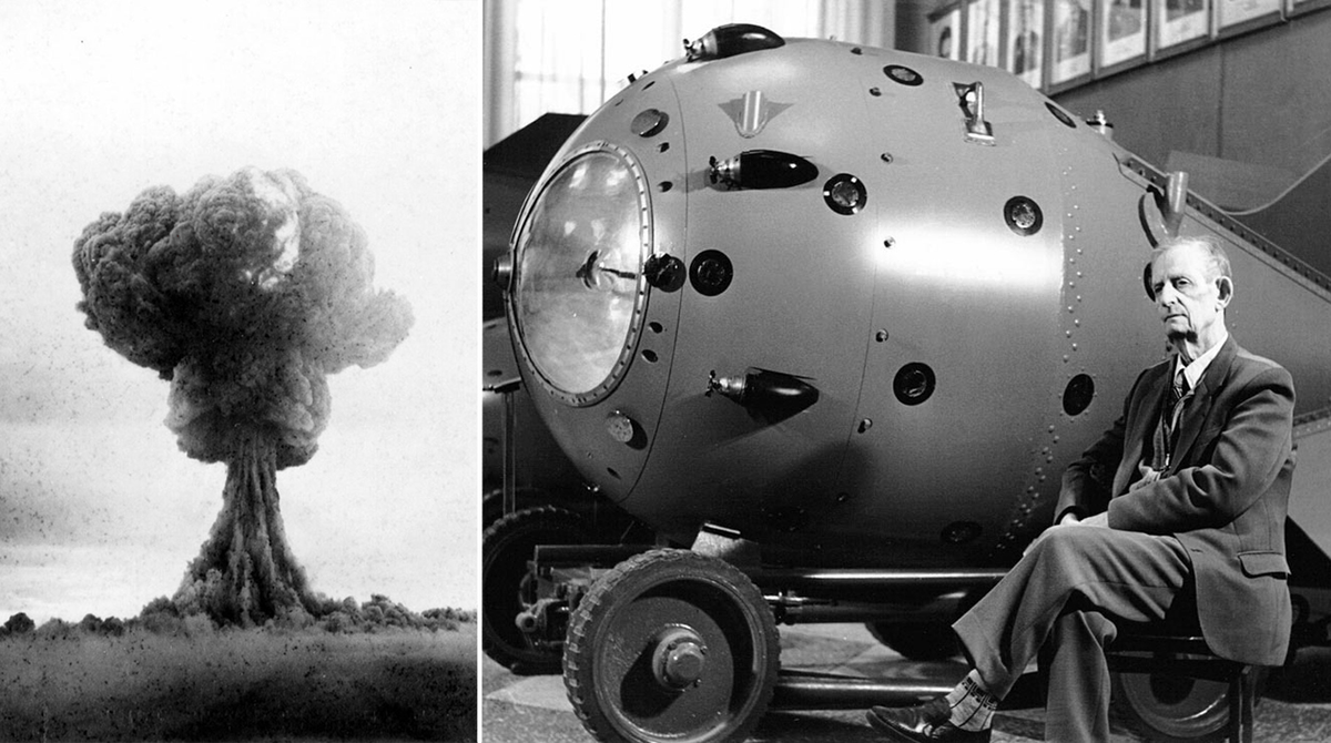 Ссср испытание. Первая Советская атомная бомба РДС-1. Советская атомная бомба 1949. Испытание первой атомной бомбы в СССР. РДС-1. Ядерная бомба СССР РДС 1.