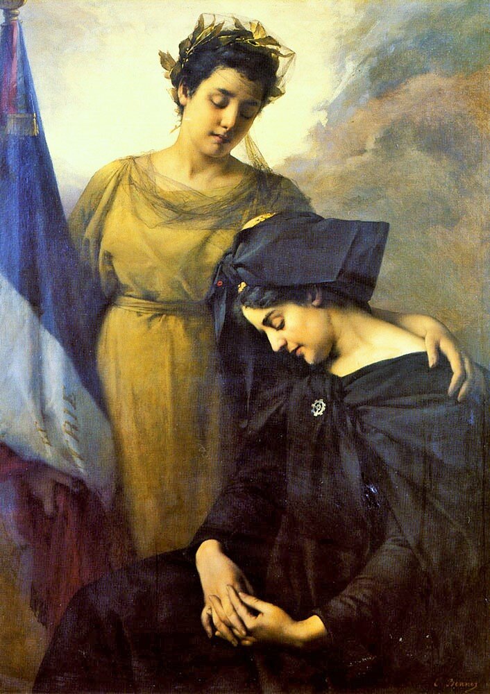 Эммануэль Беннер. Франция прощается с Эльзас-Лотарингией. Картина 1895 года.