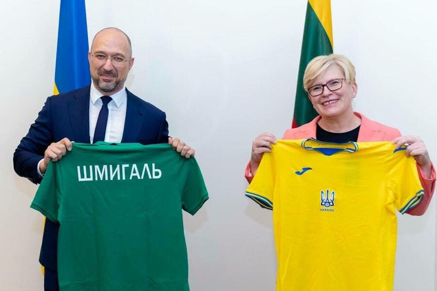 Премьер Украины Денис Шмыгаль и премьер Литвы Ингрида Шимоните