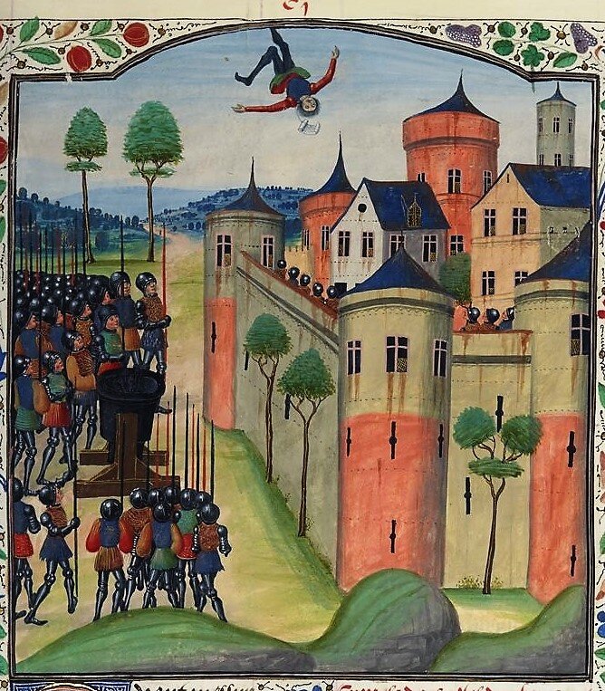 Полет гонца (рисунок второй половины XIV века).