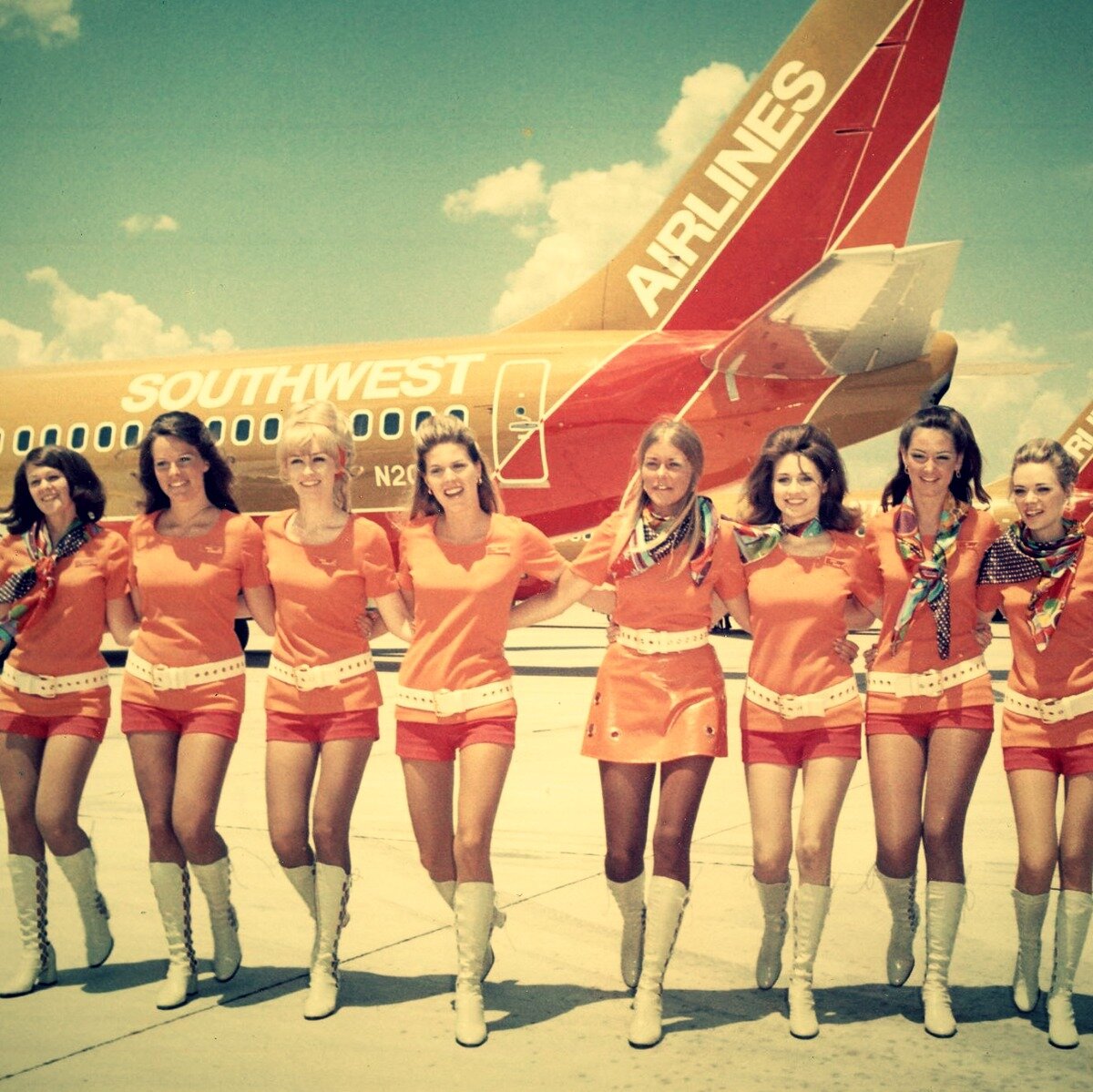Стюардессы Pacific Southwest Airlines в 70-х годах