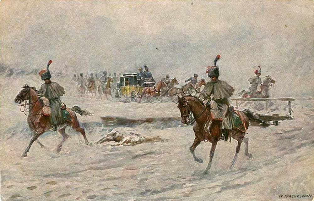 Виктор Мазуровский, "Возвращение Наполеона", 1812 год. Иллюстрация: https://artsdot.com/