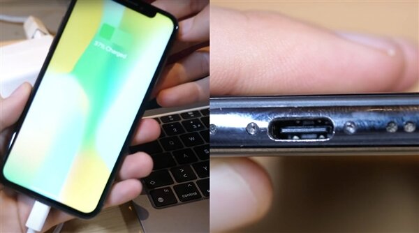 Фото iPhone X с разъемом USB TYPE-C