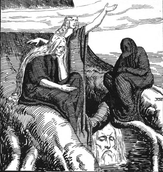 Норны с головой Мимира (Франц Стассен, 1920)