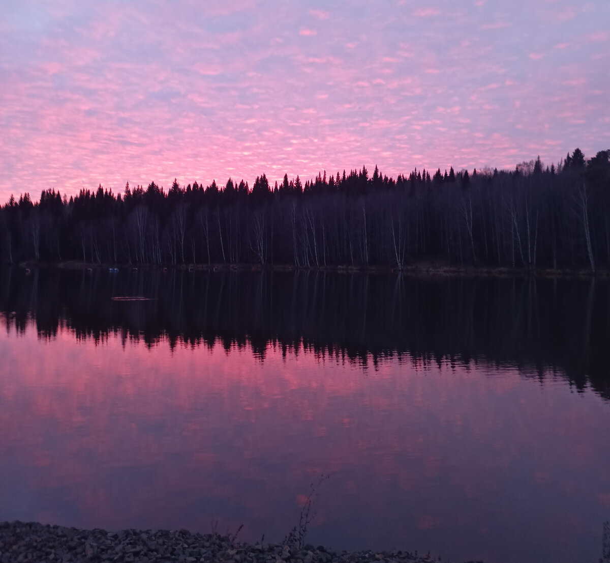 Закат на озере Глухое.