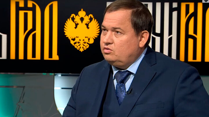 РУКОВОДИТЕЛЬ ЦЕНТРАЛЬНОГО ИСПОЛКОМА ОБЩЕСТВЕННОГО ДВИЖЕНИЯ "ДОНЕЦКАЯ РЕСПУБЛИКА" АЛЕКСЕЙ МУРАТОВ. ФОТО: ТЕЛЕКАНАЛ ЦАРЬГРАД 