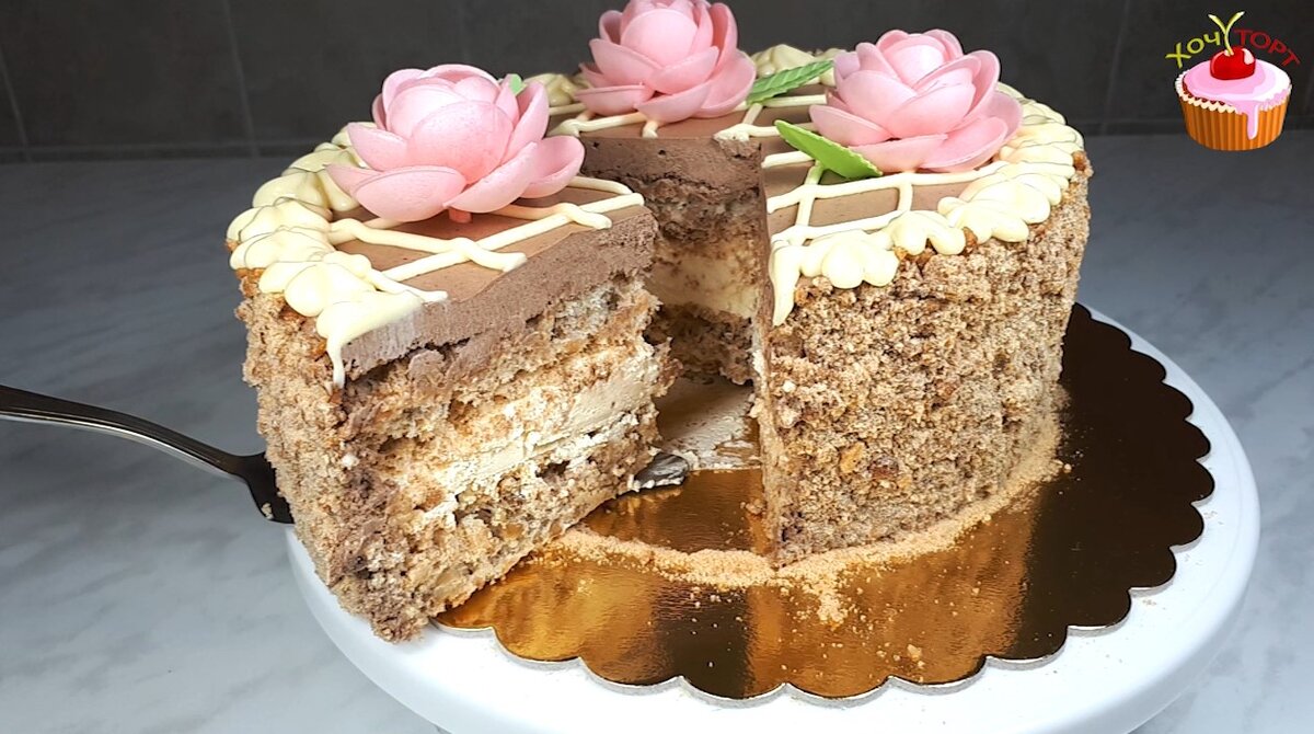 Настоящий бисквитный торт с кремом шарлотт - пошаговый рецепт с фото