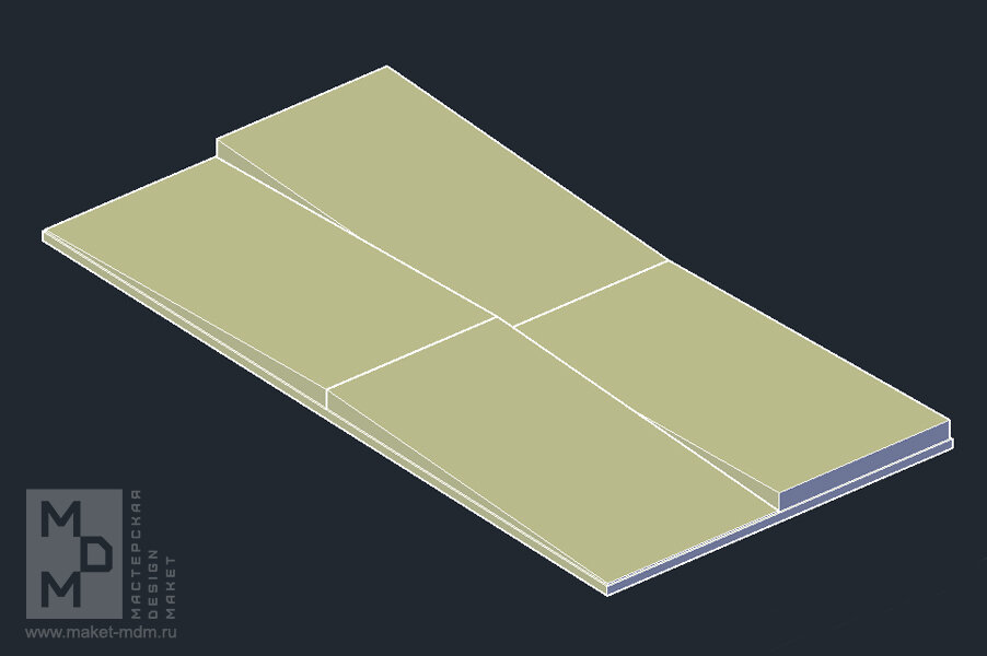 ЗД модель образца панели 