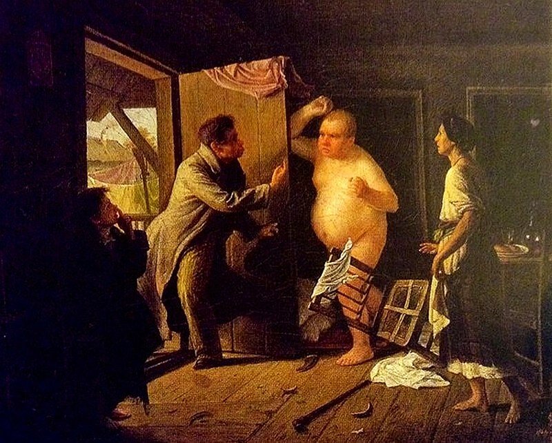 "Ссора Ивана Ивановича с Иваном Никифоровичем"  (1864) Государственный Русский музей