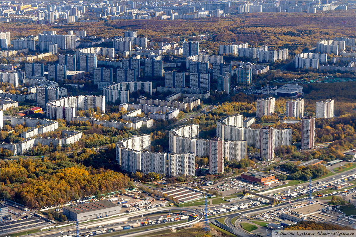 Осень на юге Москвы: вид с самолёта | Блог авиационного фотографа | Дзен