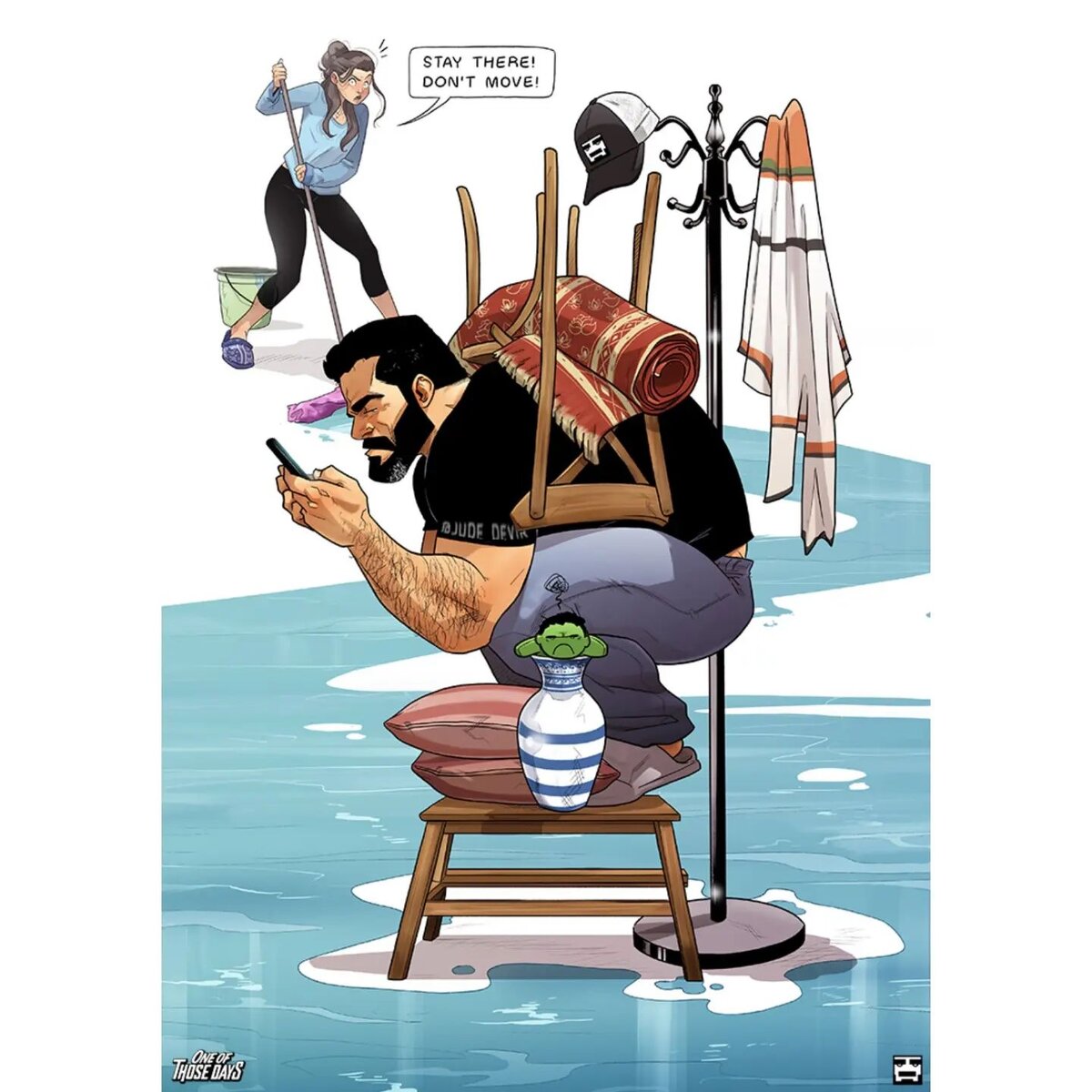 Оригинальный комикс 2018 года. Майя: «Оставайся там! Не двигайся!»