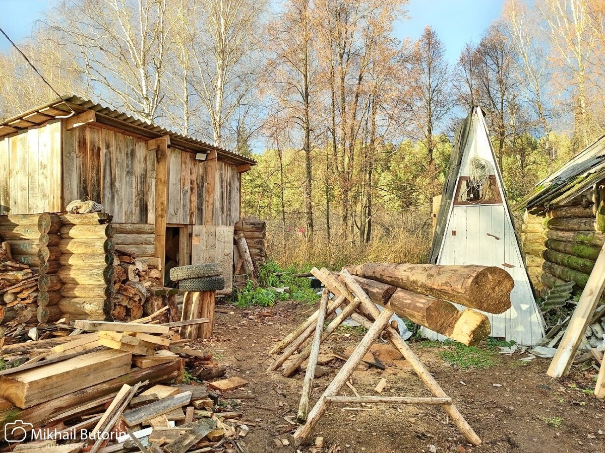 Дом прадеда потребовал ещё больше опилок. Хуторское варенье и Рыжик снова  помогает | Вятский Хутор | Дзен