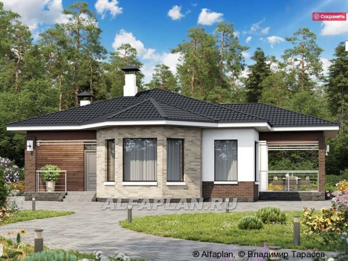 НА СЛАЙД-ШОУ 2 ФОТО: Проект одноэтажного дома "Гемера" 622А