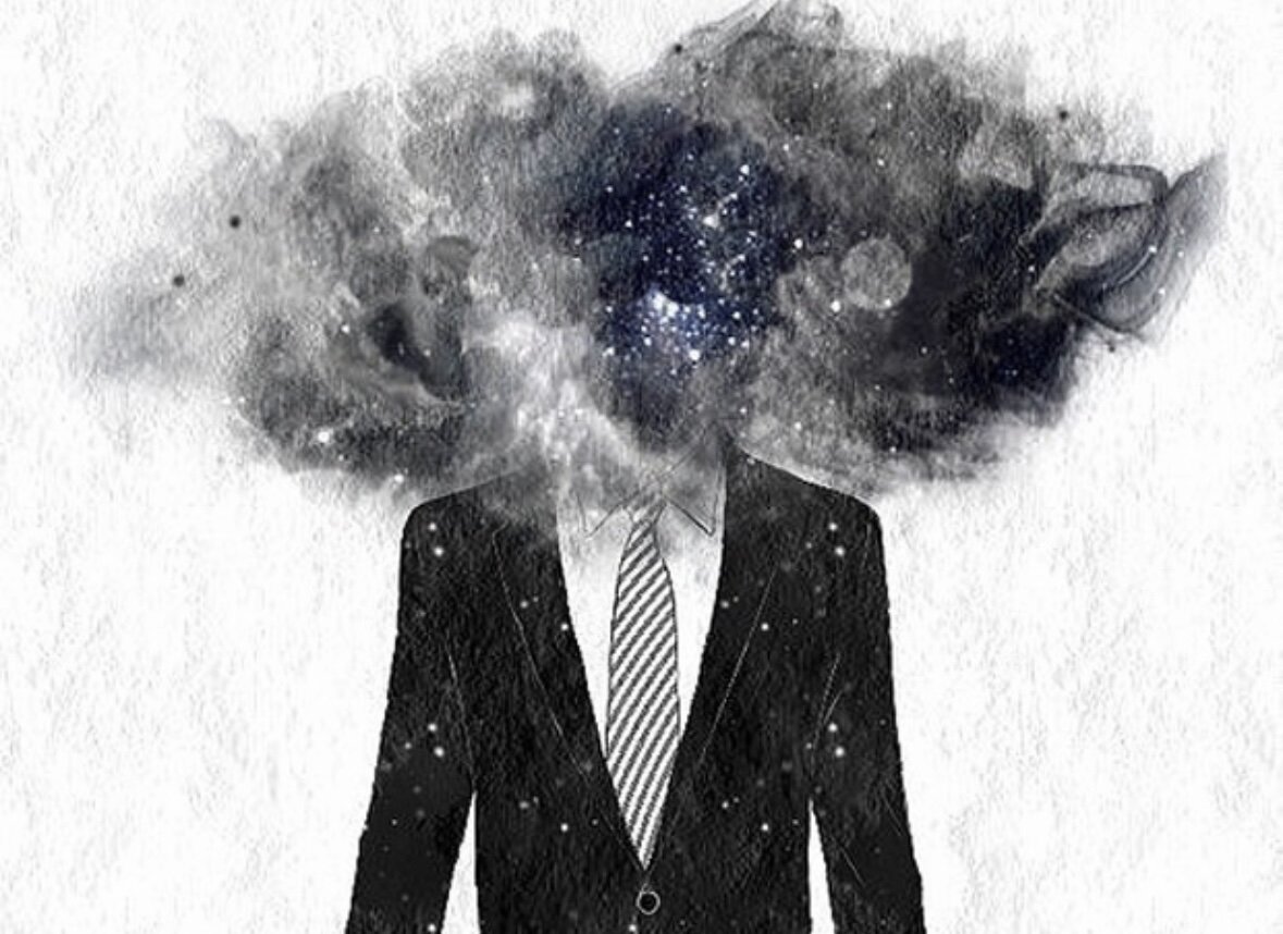 Почему туман в голове. Мысли человека арт. Хаос в голове. Мысли в голове арт. Абстракция люди.