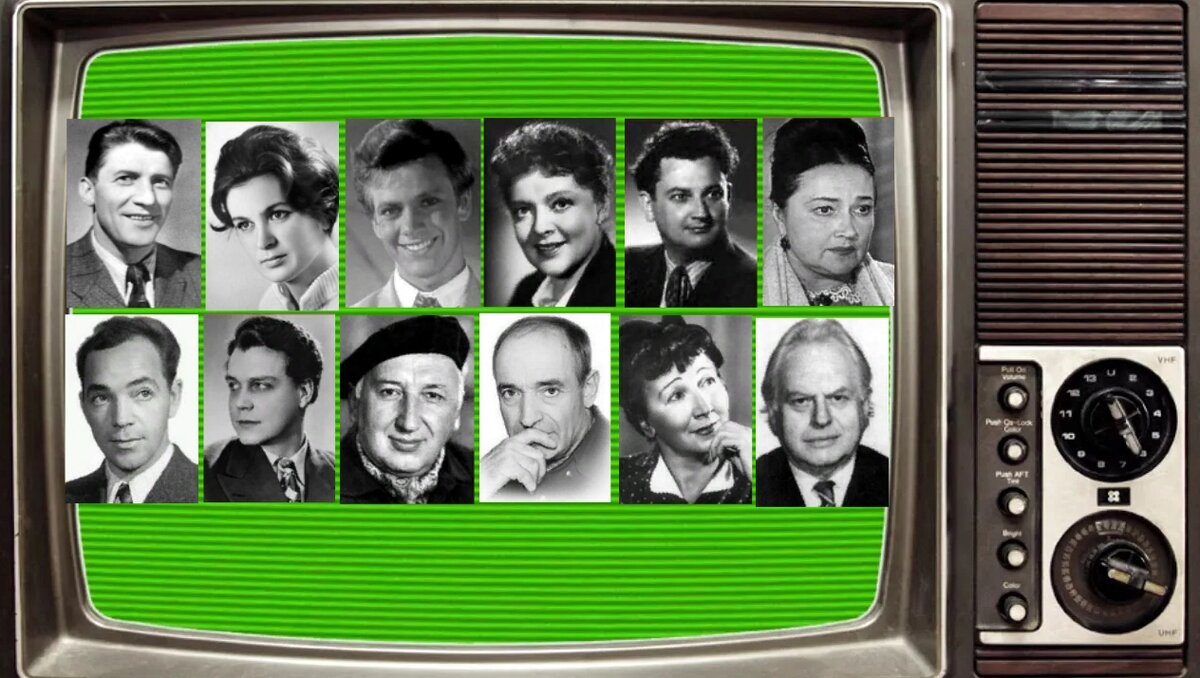 Н. Крючков, И. Извицкая, С. Дворецкий, З. Фёдорова, И. Колин (Гросс), О. Викландт, П. Алейников, В. Ларионов, Г. Георгиу, В. Гафт, Р. Зелёная, Г. Шпигель. Фото из открытых источников.