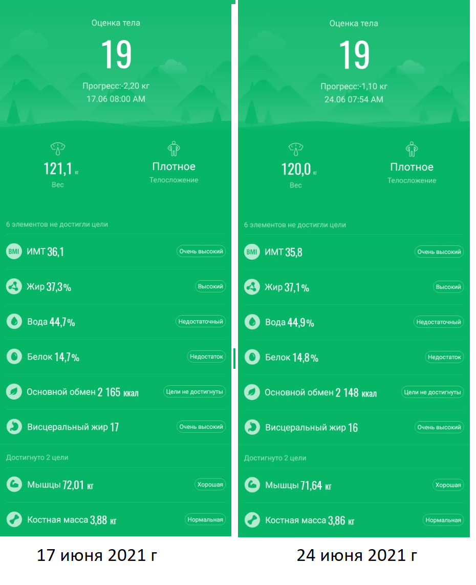 По крайней мере, радуют индексы, хоть и не верю я про костную массу - не то что-то.