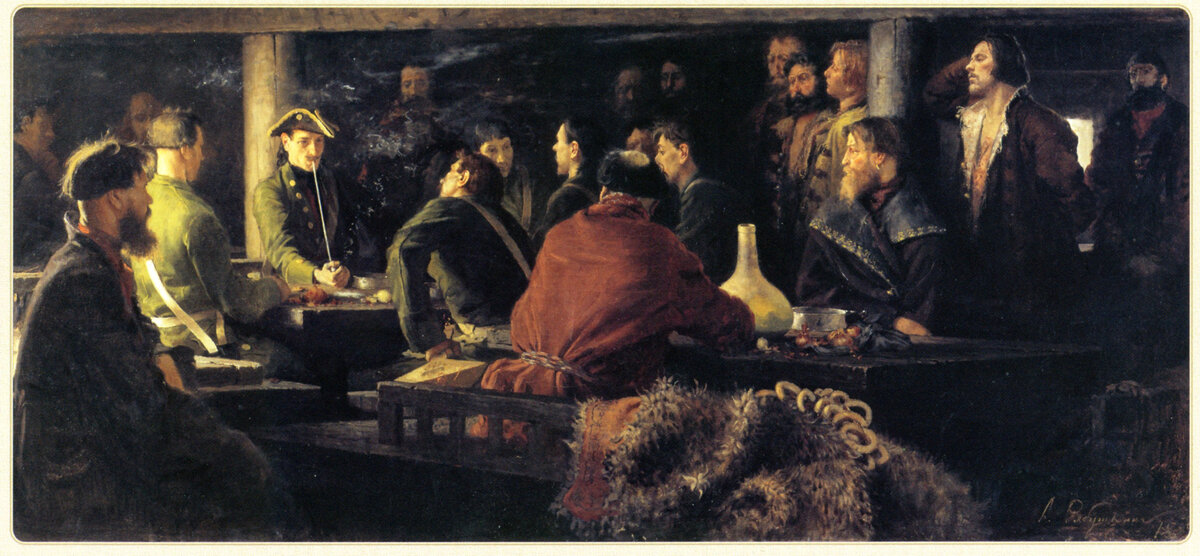 Андрей Рябушкин «Потешные Петра I в кружале»