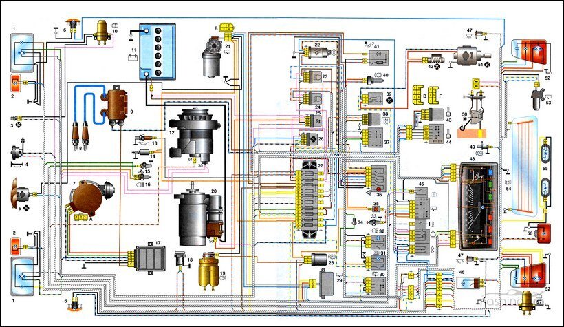Схема электрики авто
