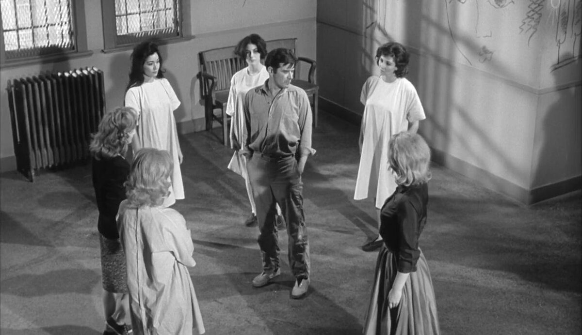 Кадр из фильма "Шоковый коридор", 1963 г.