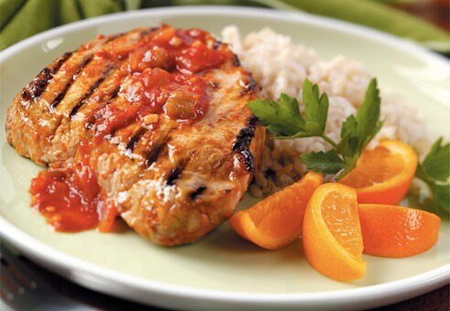 свинина в апельсинах