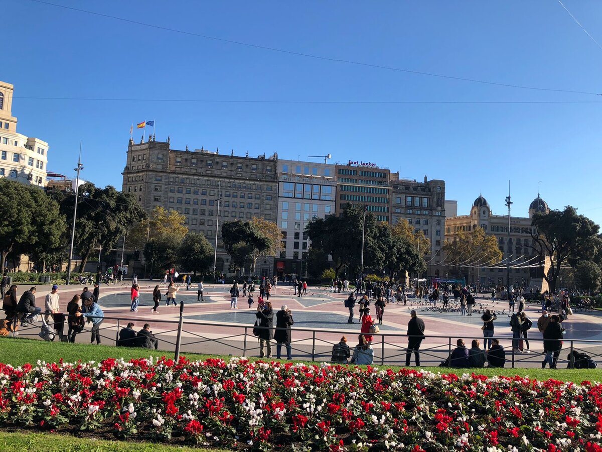 Зима в Барселоне.