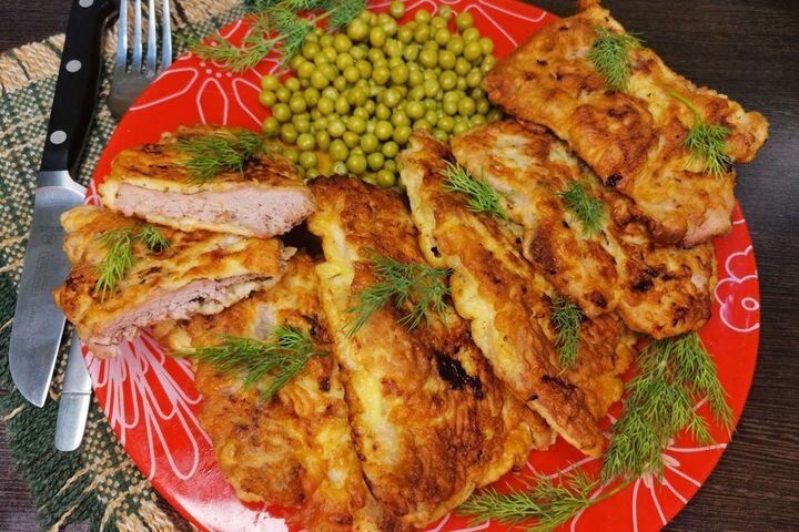 Отбивные из свиной печени в кляре с майонезом — рецепт с фото | Recept