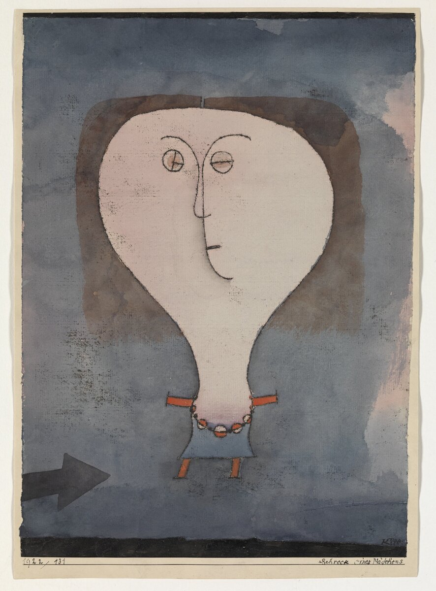 The fright of the girl, Paul Klee
