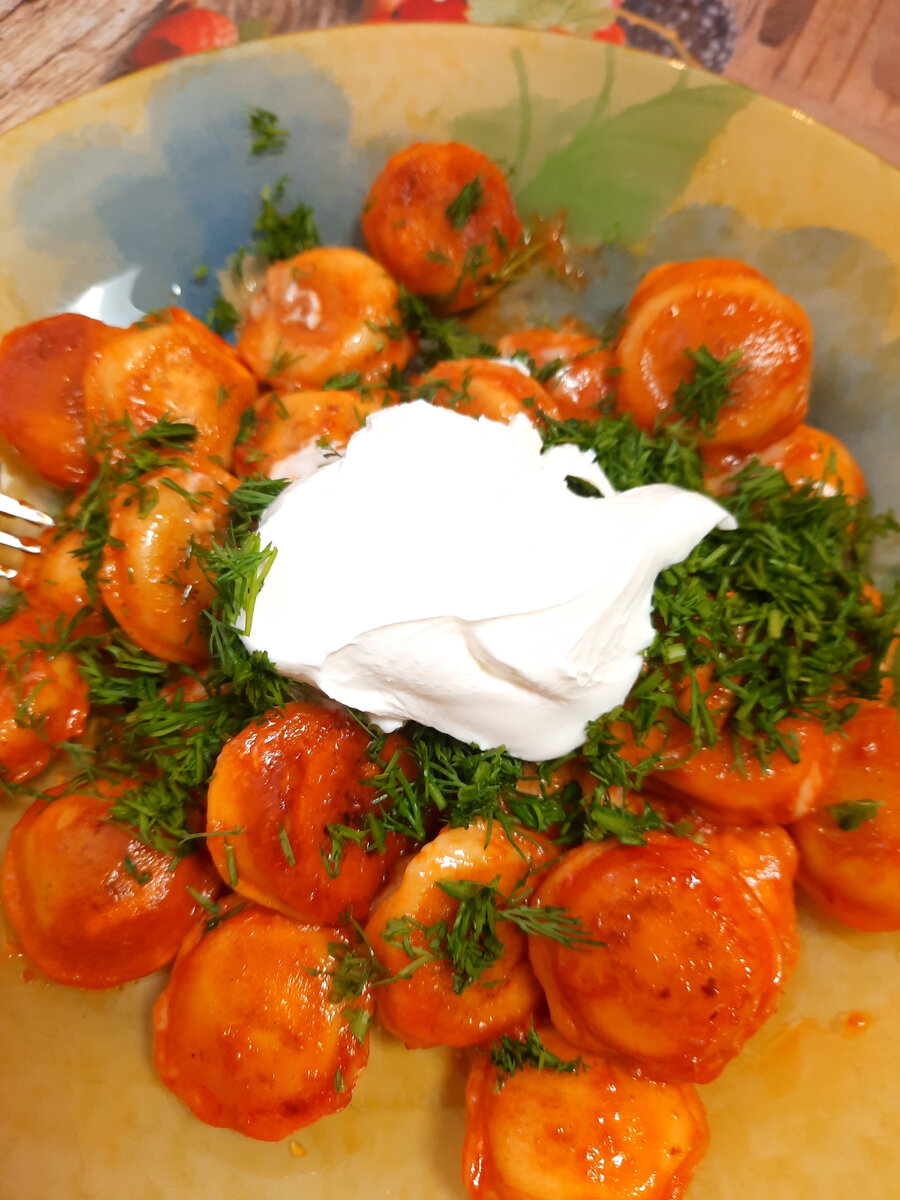 Готовые нежные и вкусные пельмешки