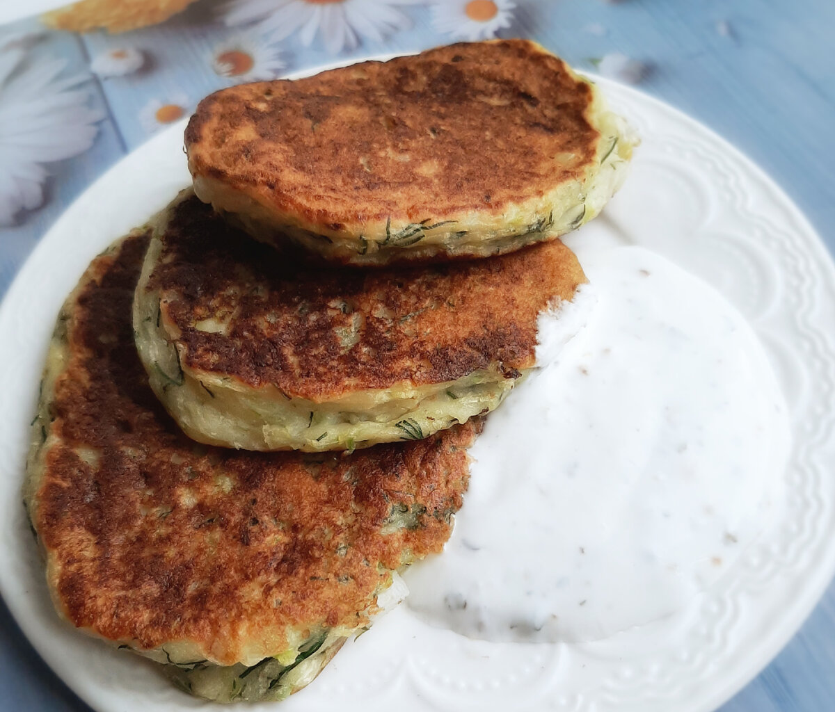 Кабачковые оладьи с ржаной мукой рецепт