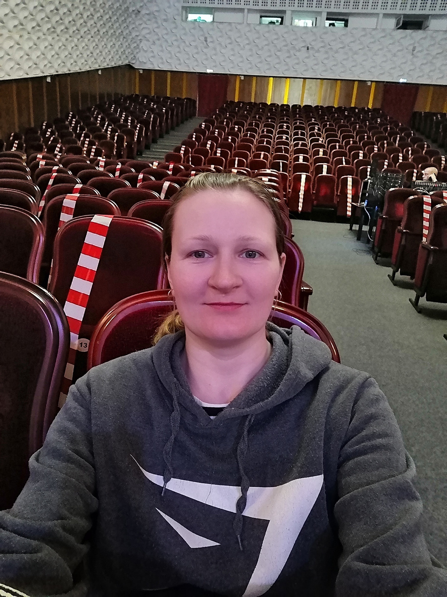 На репетиции в ДК. 