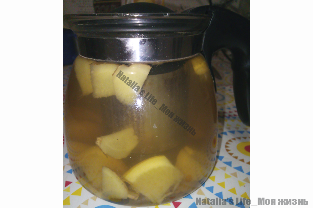 Зелёный чай с имбирём и лимоном