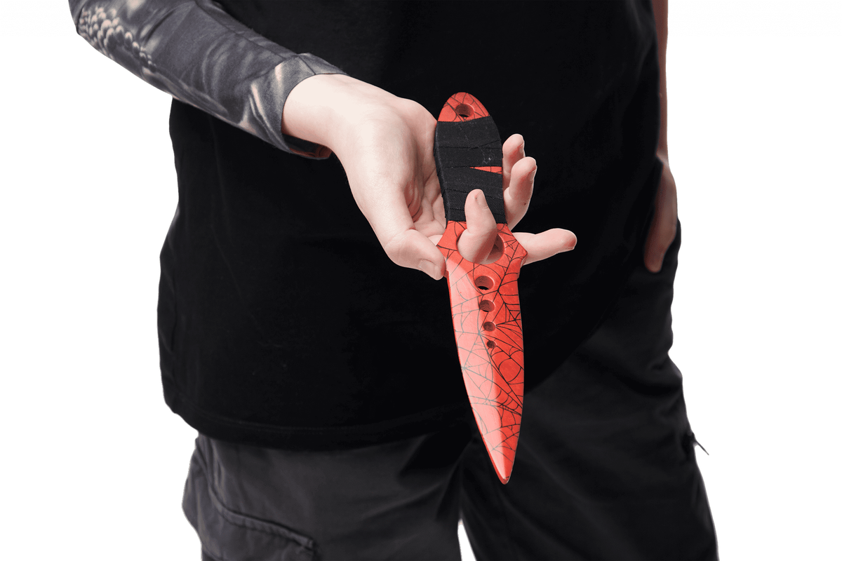 Настоящий деревянный Скелетный нож Кровавая Паутина от VozWooden из игры CS GO.