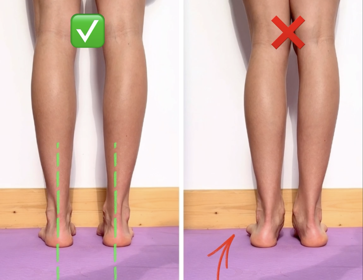 Пример нарушения - завал стоп во внутрь