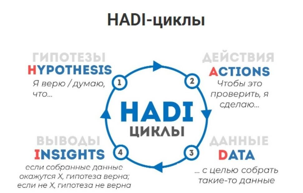 Hadi циклы. Hadi гипотезы. Цикл тестирования гипотезы. Hadi-циклы бизнес.