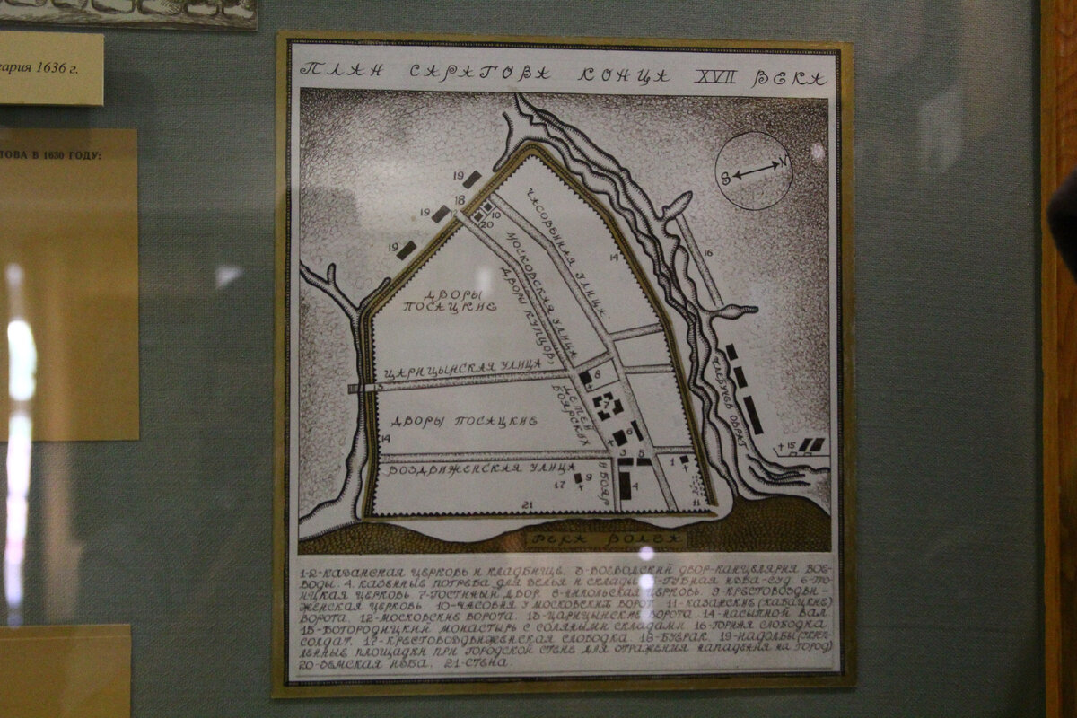 План Саратова в конце 17 века.