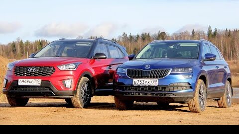 Наконец Skoda Karoq 4х4 против Hyundai Creta: тест драйв в карьере