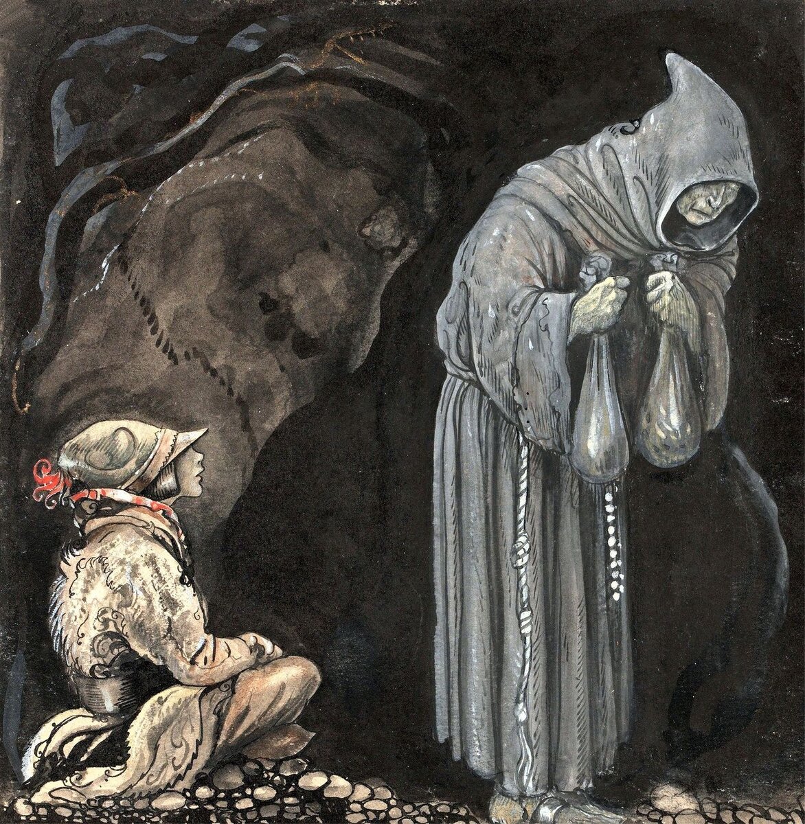 Йон Бауэр 1882 - 1918. Иллюстрация к сказке