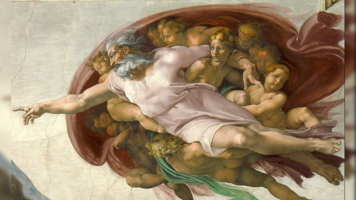 Микеланджело Буонарроти Сотворение Адама. Микеланджело, «Сотворение Адама», 1508–1512. 2. "Сотворение Адама" Микеланджело (итальянское Возрождение).