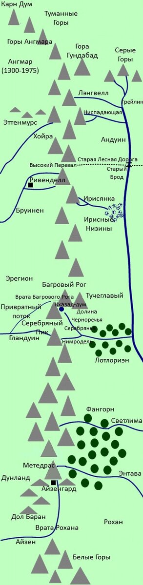 Карта Туманных Гор.