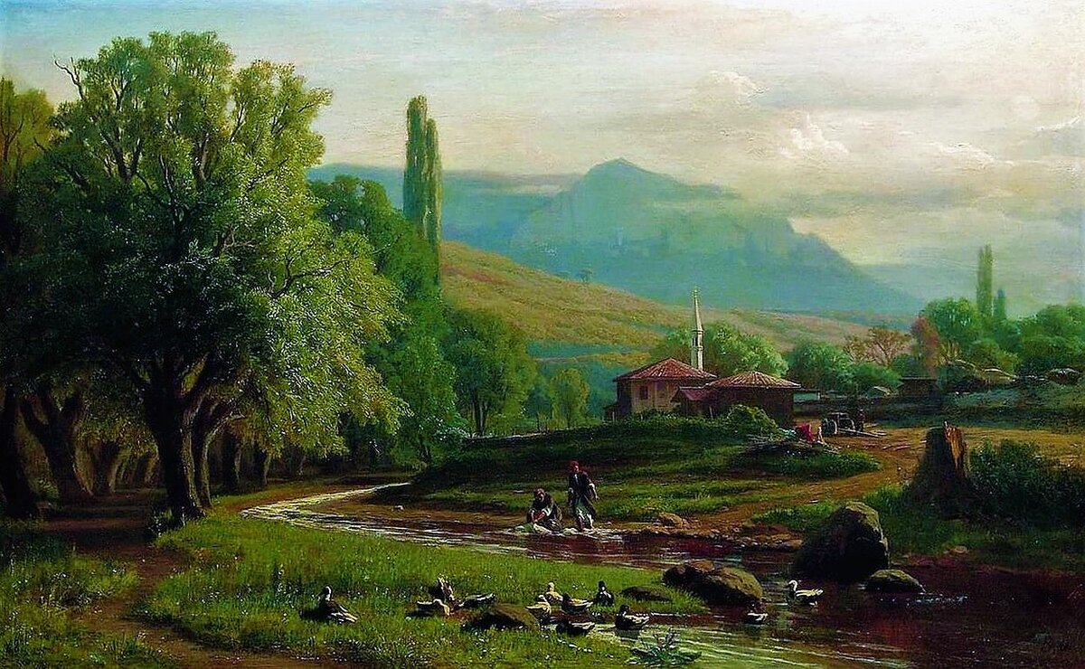 Орловский В.Д., «Крымский летний пейзаж», 1870, холст, масло