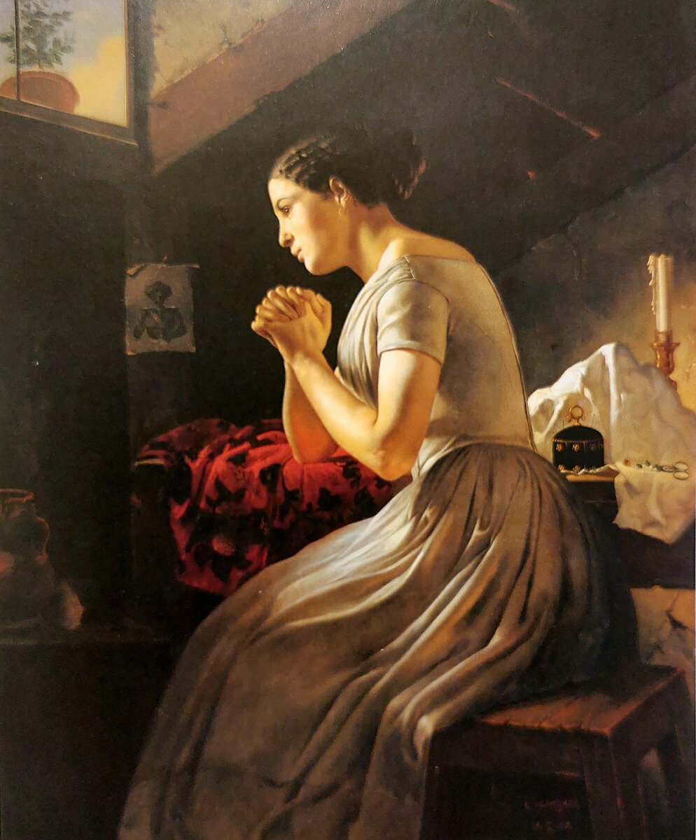 Ростислав Фелицын. Вдовушка. ("УБИТ").1852. Холст, масло. 138x125 cм. Государственный Русский музей. Фото мое