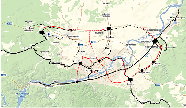 Карта жд красноярского края